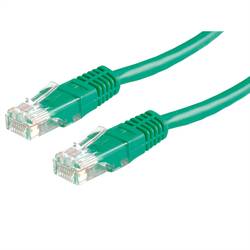 Value 21.99.0953 RJ45 síťové kabely, propojovací kabely CAT 6 U/UTP 1.50 m zelená nestíněný 1 ks