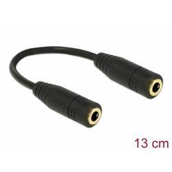 Delock 65896 65896 audio prodlužovací kabel [1x jack zásuvka 3,5 mm - 1x jack zásuvka 3,5 mm] černá