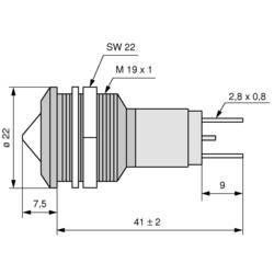 CML Innovative Technologies 19721355 indikační LED zelená 24 V/DC, 24 V/AC