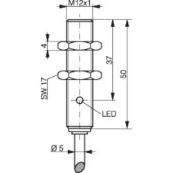 Contrinex spínač přiblížení Induktivní DW-AD-523-M12 320-520-069 M12 zarovnaná PNP (Ø x d) 12 mm x 50 mm