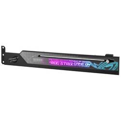 Asus ROG Strix Graphics Card Holder držák grafické karty RGB osvětlení a podsvícení displeje lze přizpůsobit interiéru každého vozu. černá, šedá