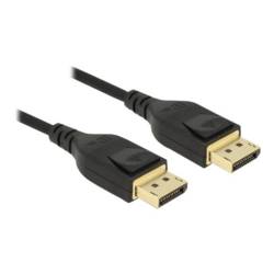 Delock DisplayPort kabel Konektor DisplayPort 2 m černá 85660 pozlacené kontakty, kroucený , třížilový stíněný, 4K UHD, 8K UHD Kabel DisplayPort