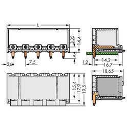 WAGO 2092 konektor do DPS 4, rozteč 7.50 mm, 2092-3424, 100 ks