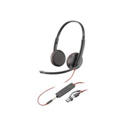 HP Inc. Blackwire C3225 Sluchátka Over Ear kabelová, 8X229AA, stereo, černá