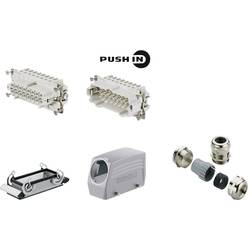 RockStar® HDC kits-Heavy Duty Connectors, Kit, HE, Size: 6, Poles: 16, PUSH IN spring connection, 500 V, 16 A, diecast aluminium, metric