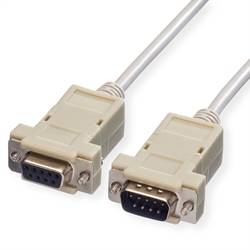Value sériový kabel [1x D-SUB zástrčka 9pólová - 1x D-SUB zásuvka 9pólová], 3.00 m, šedá