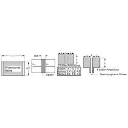 Isabellenhütte SMT-R033-1.0 SMT-R033-1.0 SMD rezistor 33 mΩ SMD 2817 7 W 1 % 100 ppm/K 1 ks