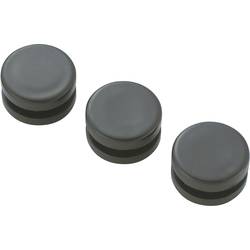 TRU COMPONENTS TC-GMCQR-1108203 kabelová průchodka uzavřená 7.8 mm, max. tloušťka desky 2.3 mm, PVC, černá, 100 ks
