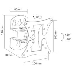 Reflecta FLEXO TV držák na zeď 33,0 cm (13) - 68,6 cm (27) nakláněcí