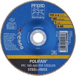 PFERD TOOLS 67746185 PFC 180 A 60 PSF STEELOX vějířovitý brusný kotouč Průměr 180 mm Ø otvoru 22.23 mm Zrnitost 60 nerezová ocel, ocel 10 ks