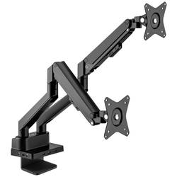 Manhattan 461887 2násobný držák na stůl pro monitor 43,2 cm (17) - 81,3 cm (32) černá naklápěcí + nakláněcí