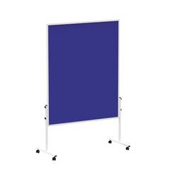 Maul moderační tabule MAULsolid (š x v) 120 cm x 150 cm plsť modrá včetně koleček, nástěnka, oboustranně použitelné 6365482