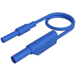 SKS Hirschmann MAL S WS-B 100/2,5 bl bezpečnostní měřicí kabely 4mm bezpečnostní zdířka Stohovatelný bezpečnostní banánkový konektor 4 mm 100 cm modrá 1 ks