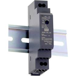 MW Mean Well DDR-15G-12 DC/DC měnič napětí na DIN lištu, 12 V/DC, 1.25 A, 15 W, výstupy 1 x