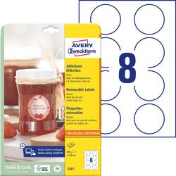 Avery-Zweckform 5081 Ø 65 mm papír bílá 80 ks přemístitelné univerzální etikety 10 listů A4