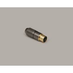 BKL Electronic 0204020 mini DIN konektor zástrčka, rovná Pólů: 6 černá 1 ks