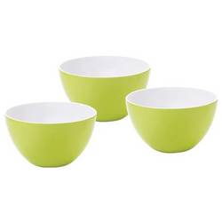 Qdesign 125 mm Salátová mísa sada 3 ks Melamin zelená 190-020