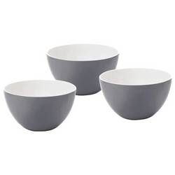 Qdesign 125 mm Salátová mísa sada 3 ks Melamin šedá 190-024