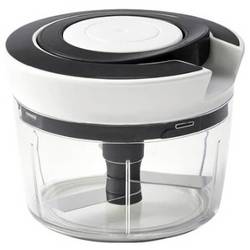 Qdesign 190-033 Ruční mini sekáček na zeleninu, černá/bílá