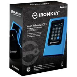 Kingsong IronKey Vault Privacy 80 960 GB, externí HDD 8,9 cm (3,5), USB-C®, modrá