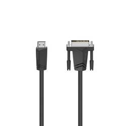 Hama HDMI / DVI kabelový adaptér Zástrčka HDMI-A, DVI-D 18 + 1 pól Zástrčka 1.50 m černá 00205018 HDMI kabel