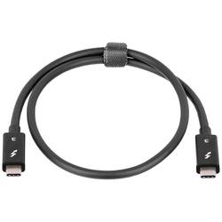Akyga USB kabel Thunderbolt™ 3 Konektor Thunderbolt, Konektor Thunderbolt 0.50 m černá 4K UHD AK-USB-33