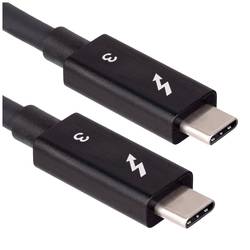 Akyga USB kabel Thunderbolt™ 3 Konektor Thunderbolt, Konektor Thunderbolt 0.50 m černá 4K UHD AK-USB-33