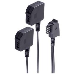 Shiverpeaks telefonní adaptér [1x telefonní zástrčka TAE-F - 2x telefonní spojka TAE-F] 0.2 m černá