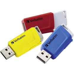 Verbatim V Store N CLICK USB flash disk 16 GB žlutá, červená, modrá 49306  USB 3.2 (Gen 1x1)