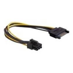Delock napájecí kabel 0.21 m černá, žlutá