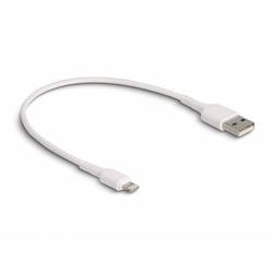 Delock Nabíjecí kabel USB USB 2.0 Apple Lightning konektor, USB-A zástrčka 0.30 m bílá 87866
