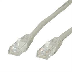 Value 21.99.0905 RJ45 síťové kabely, propojovací kabely CAT 6 U/UTP 5.00 m šedá nestíněný 1 ks