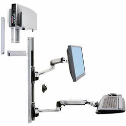 Ergotron LX 1násobné držák na zeď pro monitor 30,5 cm (12) - 81,3 cm (32) černá, stříbrná nastavitelná výška, odkládací místo na klávesnici, naklápěcí,