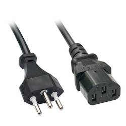 LINDY napájecí kabel [1x švýcarská zástrčka - 1x IEC C13 zásuvka 10 A] 5.00 m černá