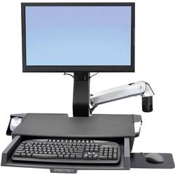 Ergotron StyleView® Sit-Stand Combo 1násobné držák na zeď pro monitor 25,4 cm (10) - 61 cm (24) černá, hliník nastavitelná výška, odkládací místo na
