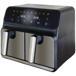 Unold TWIN ZONE horkovzdušná fritéza, 8 l, 1700 W, 2 samostatné regulátory teploty, černá, nerezová ocel