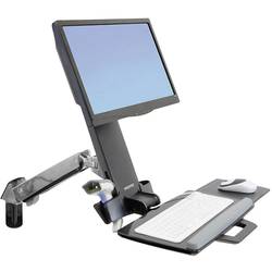 Ergotron StyleView Sit-Stand Combo Arm 1násobné držák na zeď pro monitor 25,4 cm (10) - 61 cm (24) odkládací místo na klávesnici, naklápěcí, nakláněcí, otočný