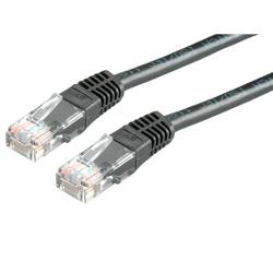 Value 21.99.0955 RJ45 síťové kabely, propojovací kabely CAT 6 U/UTP 1.50 m černá nestíněný 1 ks