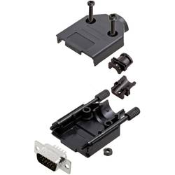 TRU COMPONENTS TCDTPKP09HDP15K 7709052 sada D-SUB kolíkové lišty 180 ° Pólů: 15 pájecí kalíšek 1 ks