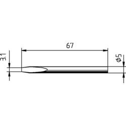 Ersa 0032KD pájecí hrot dlátový, rovný Velikost hrotů 3.10 mm Obsah 1 ks