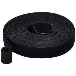 TRU COMPONENTS T24CA060 pásek se suchým zipem, ke spojování, háčková a flaušová část, (d x š) 5 m x 15 mm, černá, 5 m