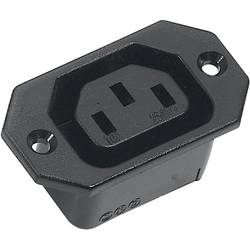K & B 43R031121 IEC zástrčka C13/C14 43R zásuvka, vestavná vertikální Počet kontaktů: 2 + PE 10 A černá 1 ks