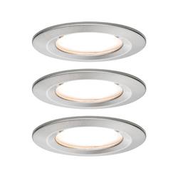 Paulmann Nova vestavné svítidlo do koupelny sada 3 ks LED LED 18 W IP44 železo (kartáčované)