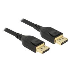 Delock DisplayPort kabel Konektor DisplayPort 3 m černá 85661 pozlacené kontakty, kroucený , třížilový stíněný, 4K UHD, 8K UHD Kabel DisplayPort
