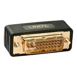 LINDY 41099 DVI adaptér [1x DVI zástrčka 24+5pólová - 1x DVI zásuvka 24+5pólová] černá