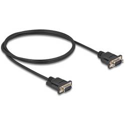 Delock sériový kabel [1x D-SUB zástrčka 9pólová - 1x D-SUB zástrčka 9pólová], 1 m, černá