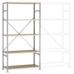 Manuflex RM3107 základní modul regálu oddělení , (š x v x h) 970 x 2000 x 500 mm, ocel, dřevěná podlaha, pozinkovaná