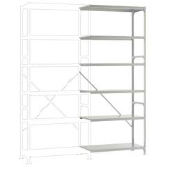 Manuflex RB2192 přístavný modul regálu oddělení , (š x v x h) 970 x 2500 x 400 mm, ocel, kovová podlaha, pozinkovaná