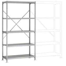 Manuflex RB2229 základní modul regálu oddělení , (š x v x h) 970 x 2000 x 300 mm, ocel, kovová podlaha, pozinkovaná