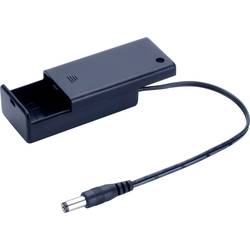 TRU COMPONENTS SBH-9VAS+DC PLUG bateriový držák 1x 9 V zástrčka jack